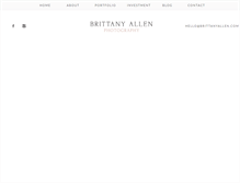 Tablet Screenshot of brittanyallen.com